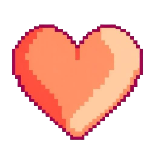 Pixel art heart pulsing with $PULSE volume